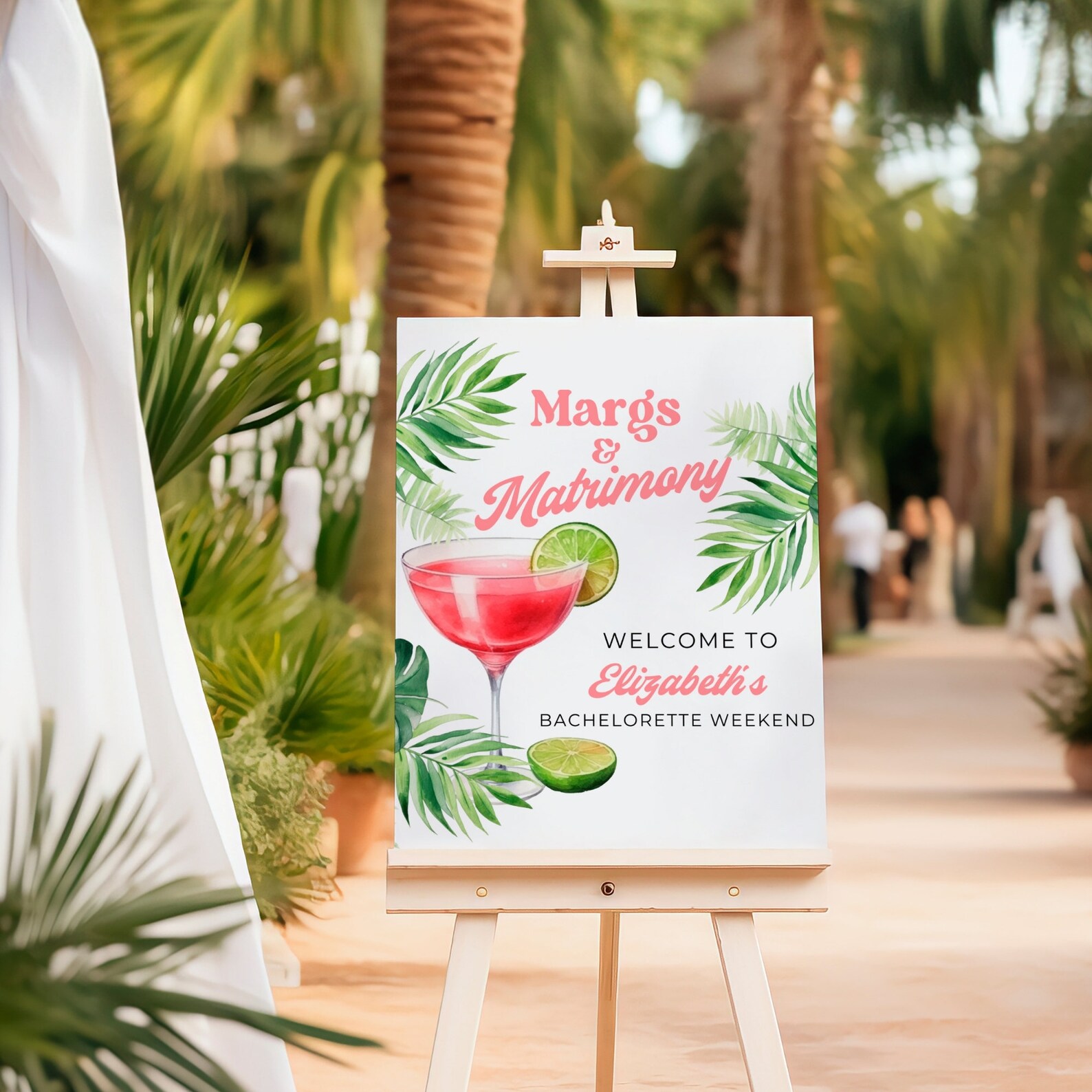 Margs and Matrimony Bachelorette Sign, Hen Party Welcome Poster ...