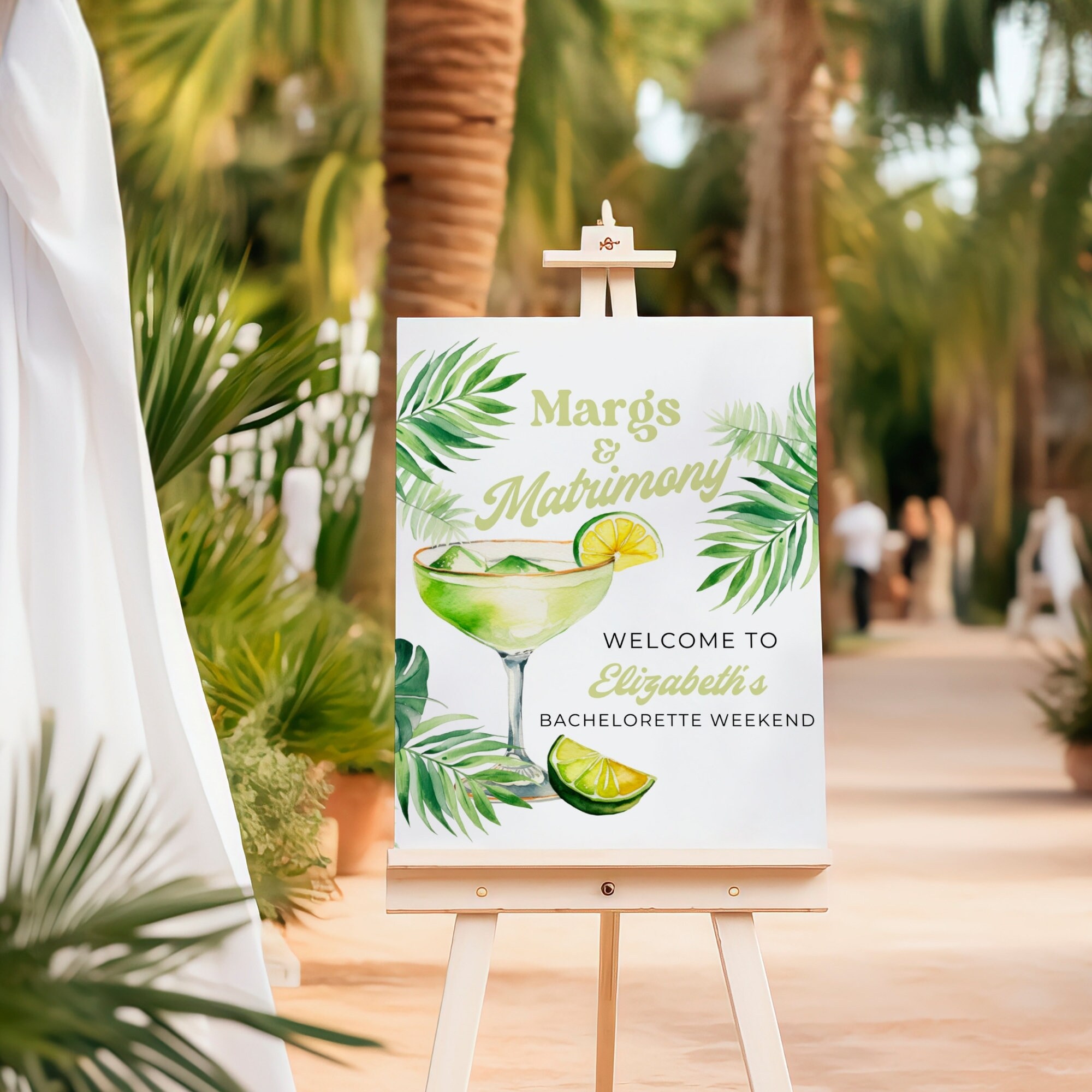 Margs and Matrimony Bachelorette Sign, Hen Party Welcome Poster ...