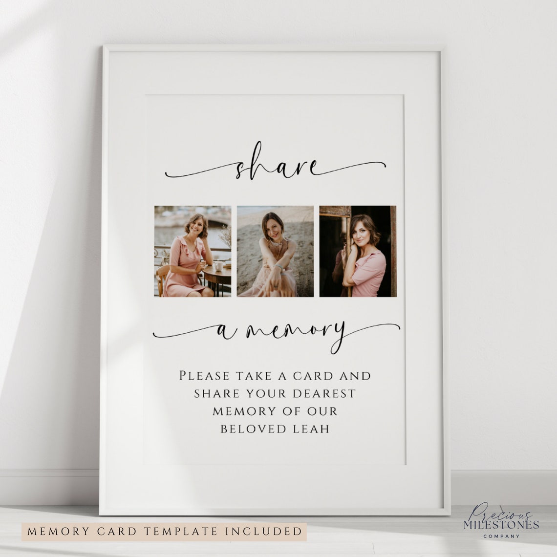 Share a Memory Card Template With Photo, Personalized Favorite Memory