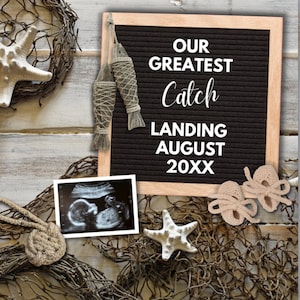 Digital Pregnancy Announcement | Fishing Buddy | Gender Neutral | Social Media | Baby Announcement | Instagram | Fathers Day Baby |