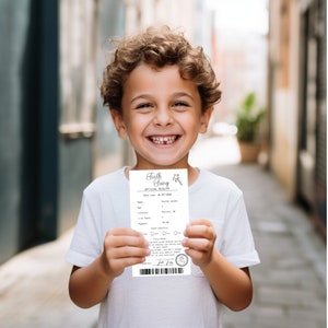 Reçu modifiable de la fée des dents | Lettre de fée des dents modifiable | Lettre réaliste de fée des dents | Première dent perdue | Certificat imprimable | TF01