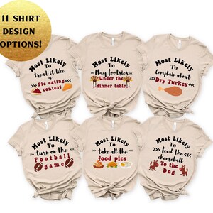 Funny Thanksgiving Group Shirts: Matching Family T-Shirts