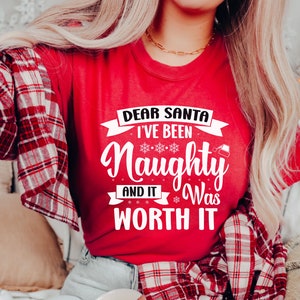 Comfort Colors Christmas Shirt, Funny Christmas T-shirt, Family Christmas Shirt, Group Christmas T-shirt, Dear Santa I&#39;ve been naughty