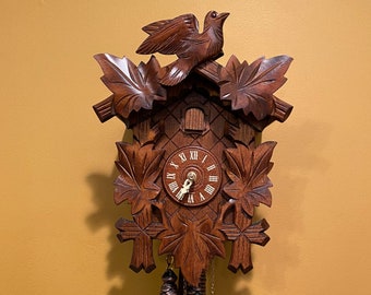 Working ~ 1 Day Cuckoo Clock Vintage