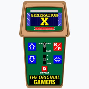 Gen X - The Original Gamers Retro Football Game sticker