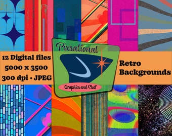 Pixsational Digitale Retro Achtergronden Bundel