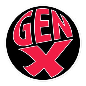 Geração X - Adesivo Redondo