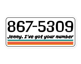 867-5309 Jenny Sticker