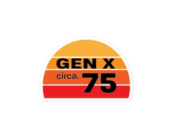 Gen X - Circa 75 Retro Sun Sticker