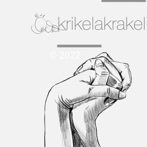 Image digital print poster digital drawing study “Hands II”