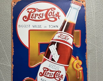 Pepsi Tin Metal Sign Pepsi Cola Poster Wall Decor Garage Gifts for