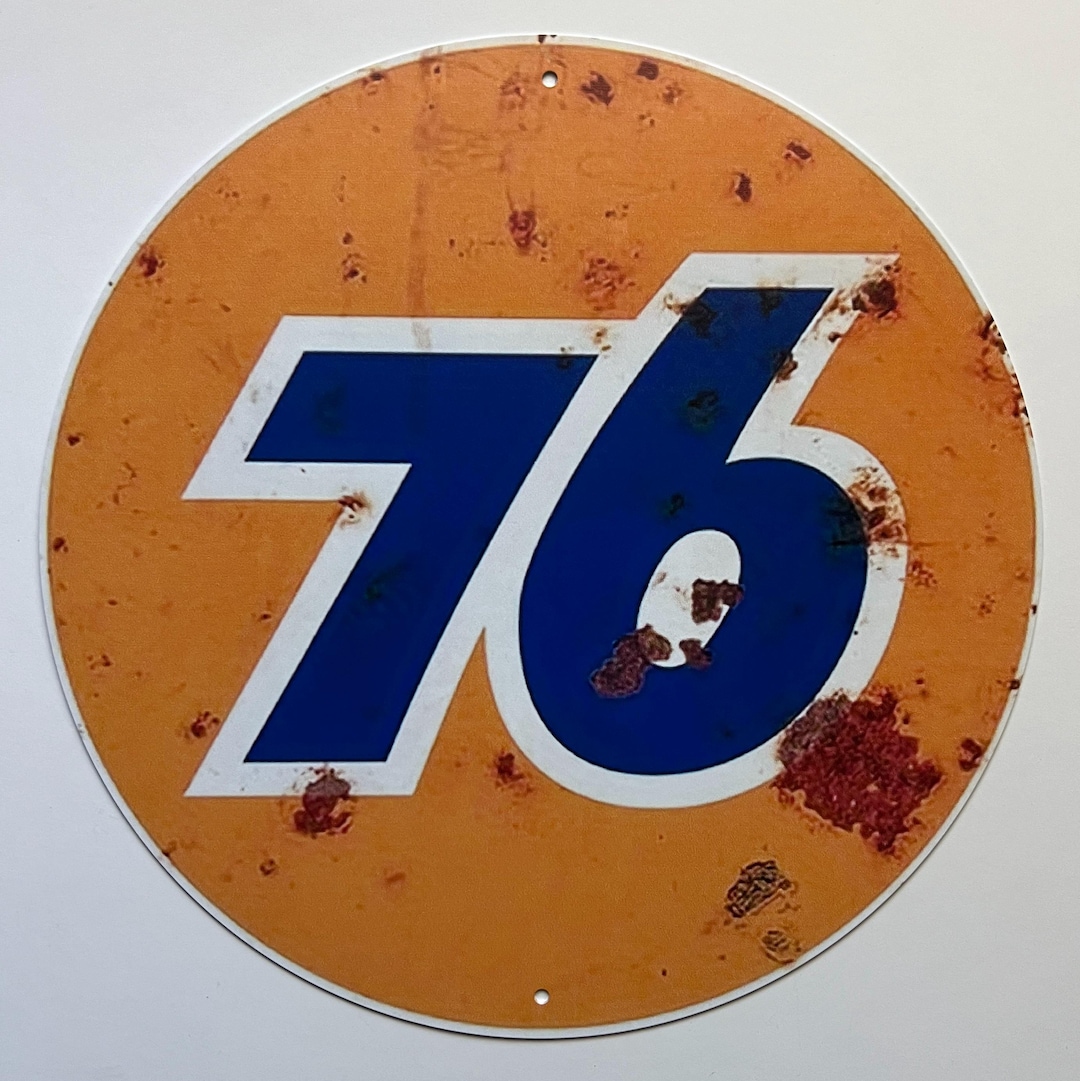 76 Gasoline 8" Tin Metal Sign Motor Oil Gas Station Mancave Decor Sign ...