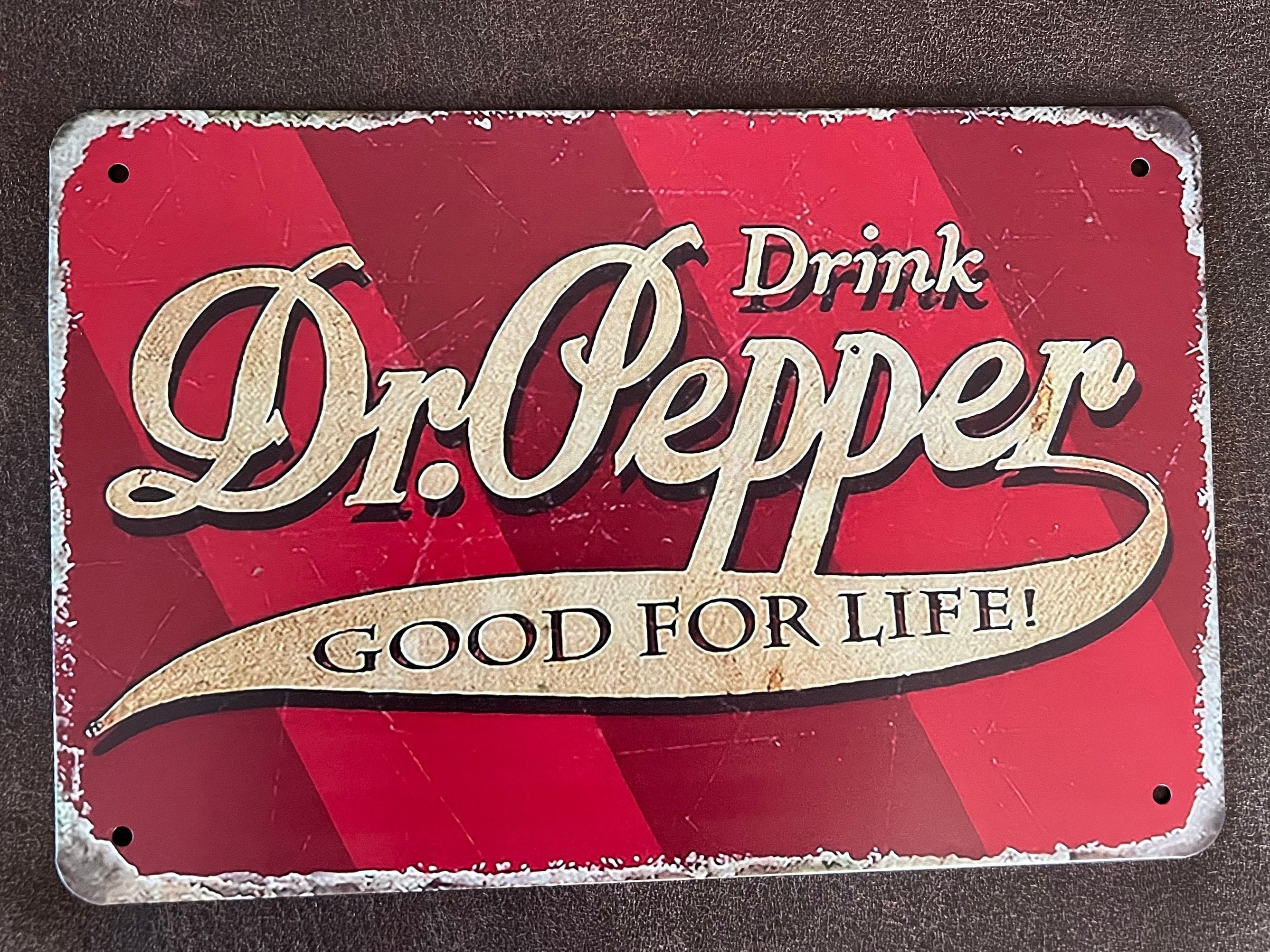 Dr Pepper Tin Metal Sign Man Cave Decor Garage Gifts for Men Wall Decor for  Garage Soda Sign Rustic Vintage Style 11.75x7.75 Rectangle 