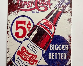 Flange-type Pepsi Cola Sold Here Sign - Garage Vintage Tin