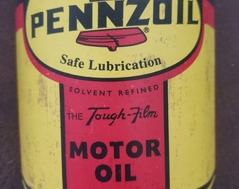 Dekoracja ścienna Pennzoil Motor Oil Half Can Metal Mancave Garage Shop Bar Toolshed