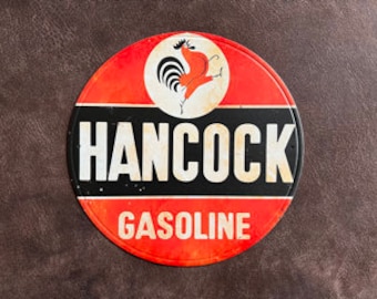 Texaco 11"x7" Rustic Round Metal Sign Man Cave Tin Sign Garage Sign ...