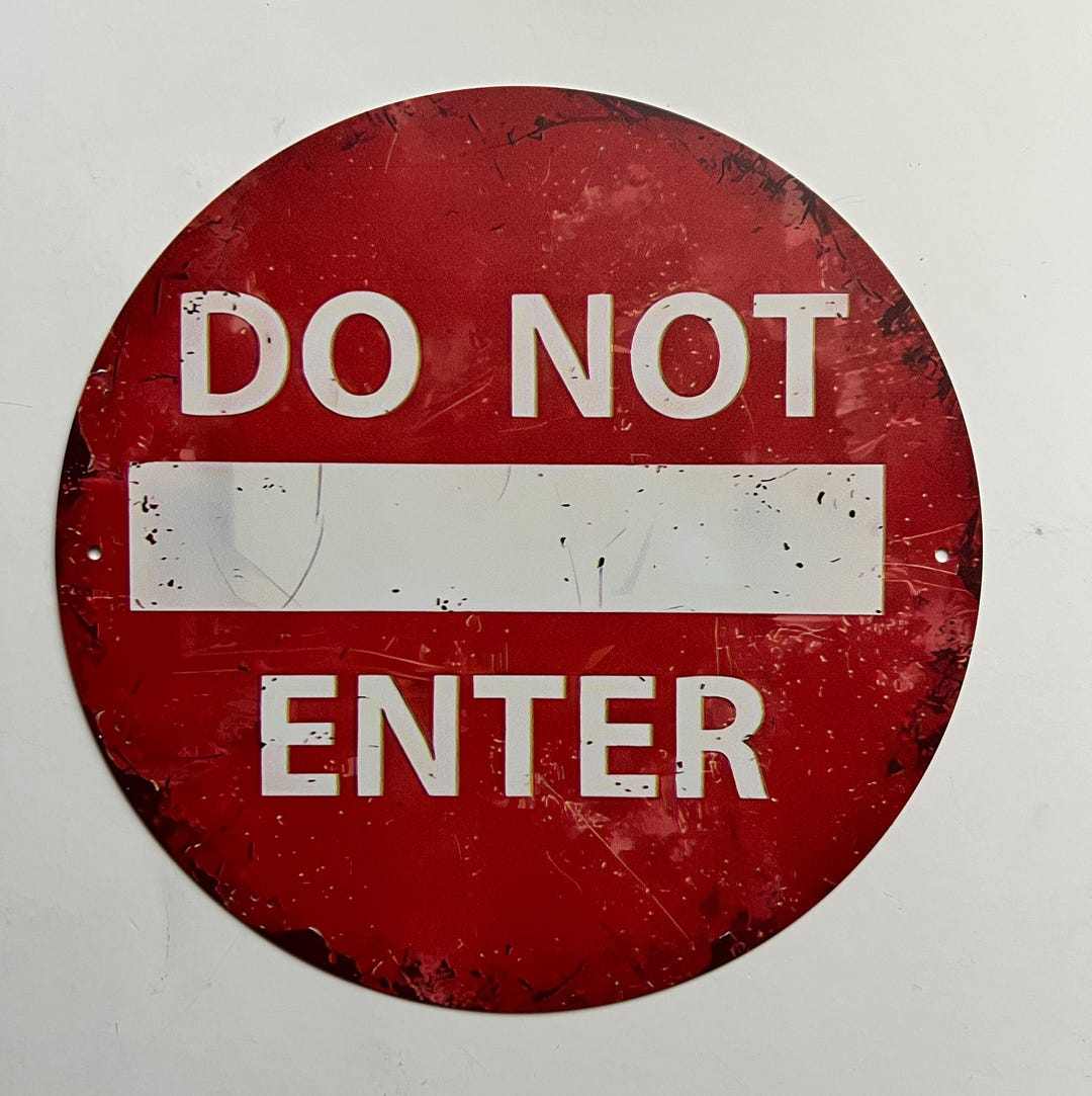 8" Do Not Enter Metal Sign Hanging Enter Sign Red Circle Sign for Door ...