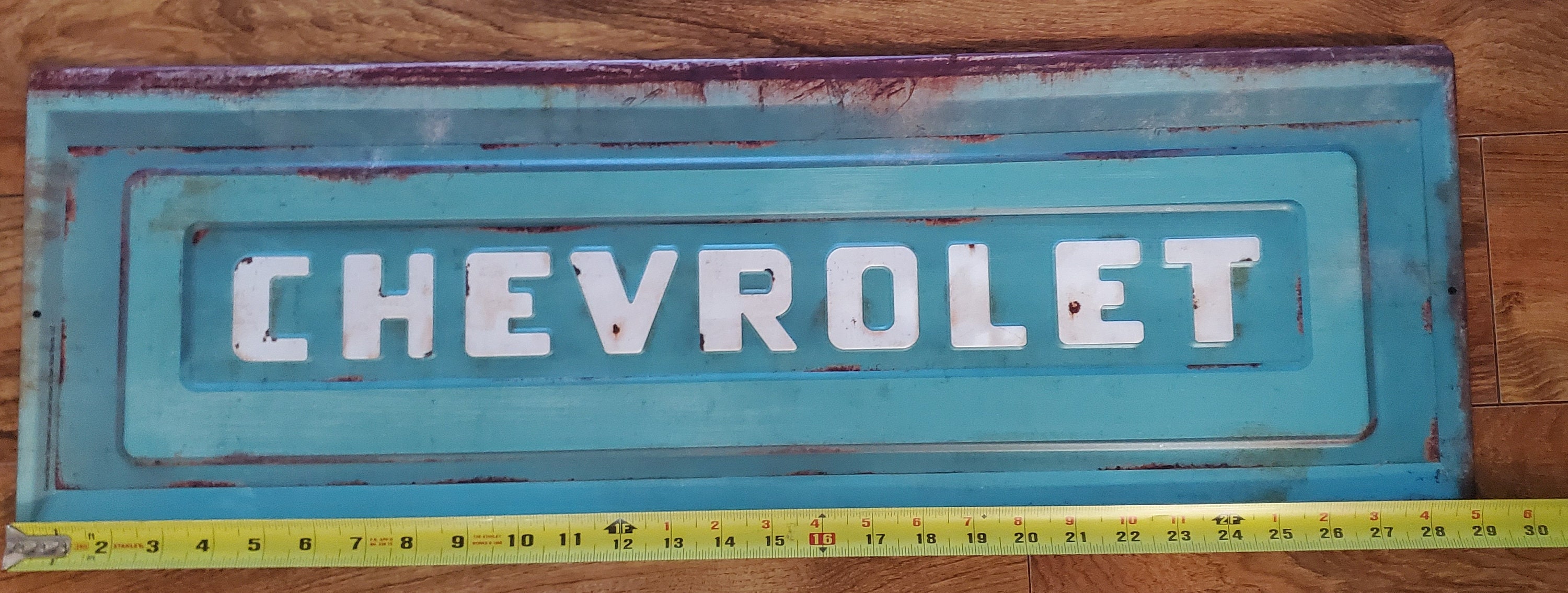 Chevrolet Tailgate Vintage Style New Metal Sign Embossed Man Cave