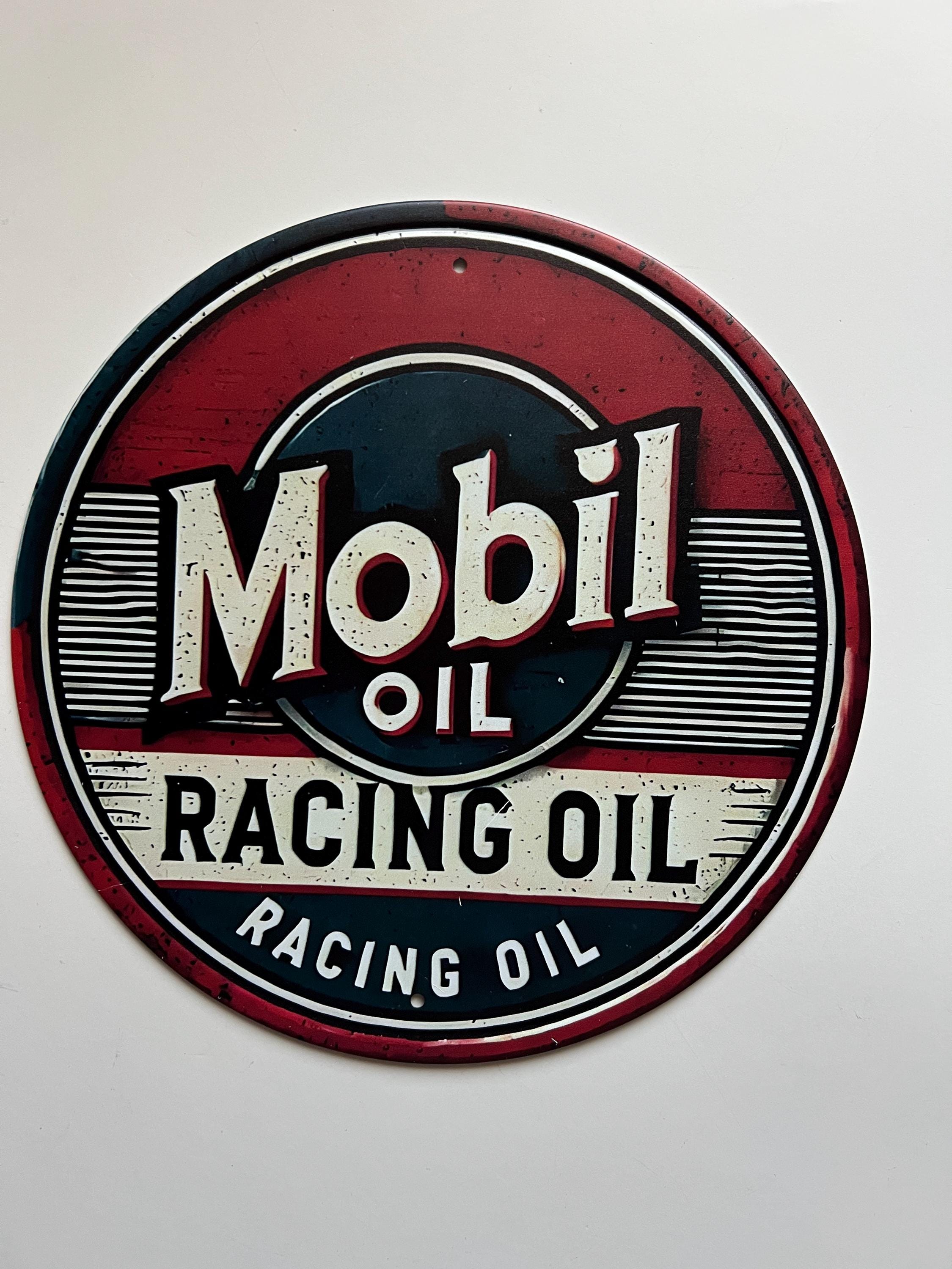 モービルガソリン 8インチ ブリキ看板 モーターオイル ガソリン
