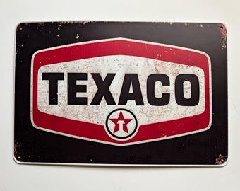 Mobilgas 12" Rustic Round Metal Sign Man Cave Tin Sign Garage Sign ...