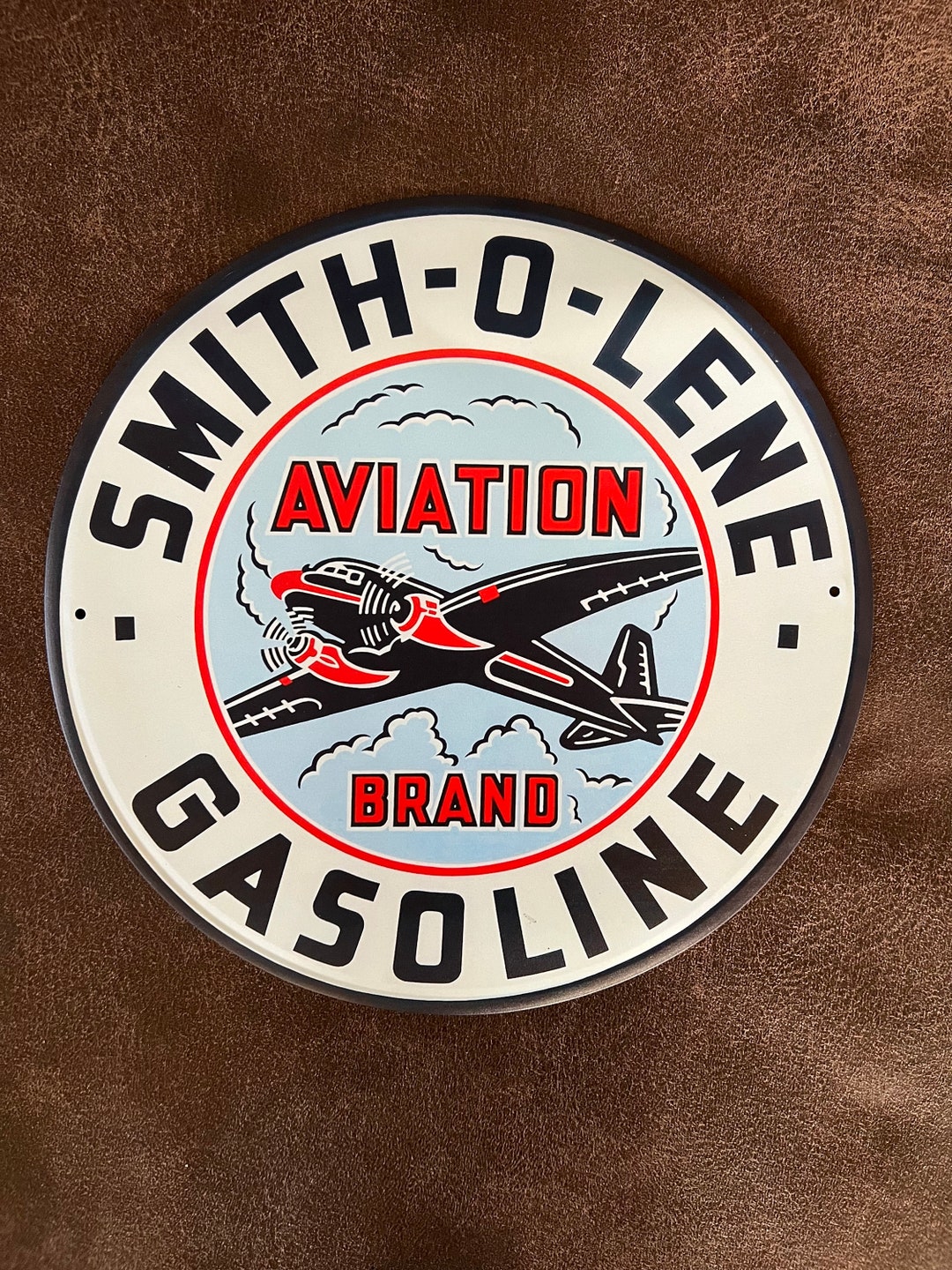 Smith-o-lene 12" Rustic Round Metal Sign Man Cave Tin Sign Garage Smith ...