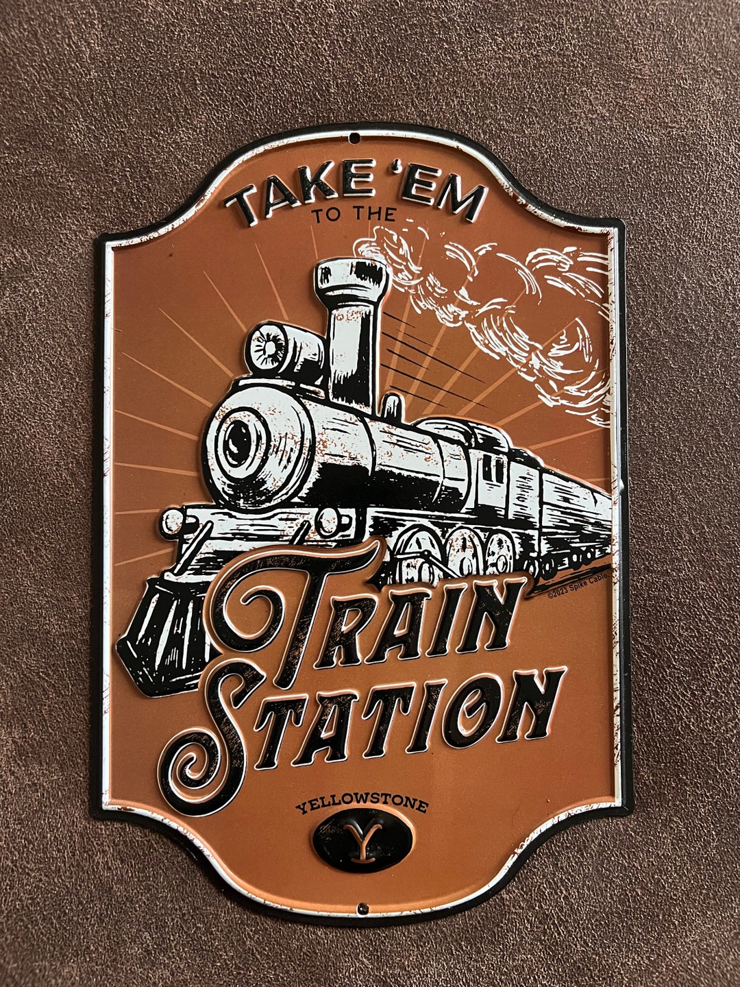 Train Station Yellowstone Metal Sign Embossed Man Cave Garage Sign ...