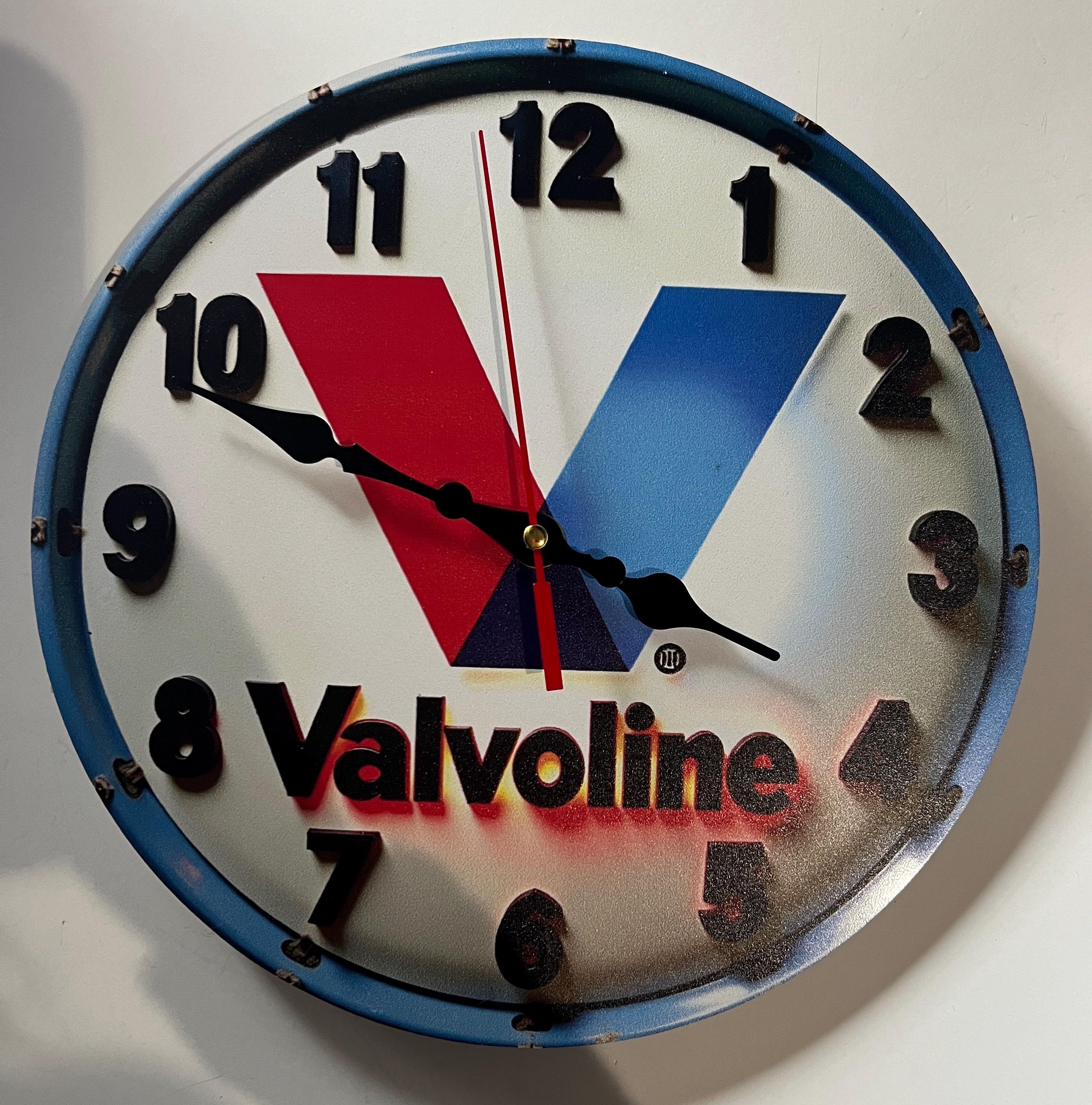 専用【Valvoline バルボリンオイル】ヴィンテージネオン時計付看板 専用【Valvoline バルボリンオイル】ヴィンテージネオン時計付