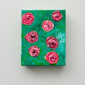 ORIGINAL Impasto Roses Painting; Mother&#39;s Day Gift