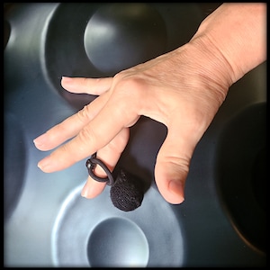 Handpan Finger Mallets - 1&quot; Rubber (also for Rav Drum, Tongue Drum, Hang Drum, Steel Drum) - Set of 2
