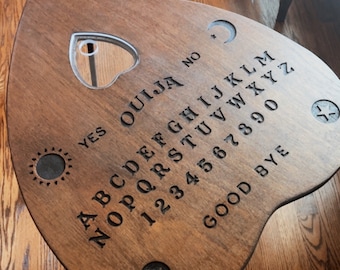 Ouija Board Table w Planchette Cutout