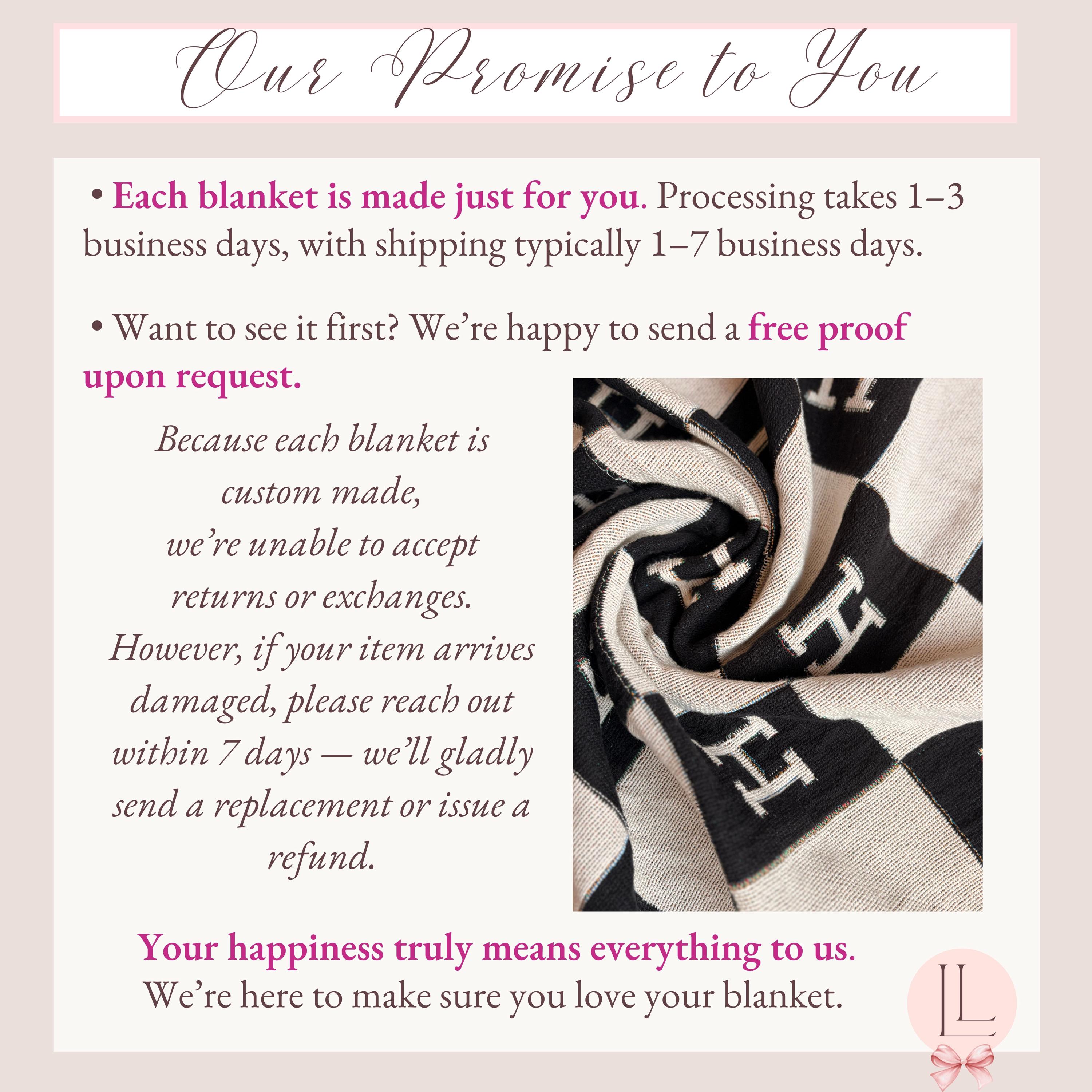 Personalized Woven Cotton Throw Blanket with Fringe Boho Stripe Design Custom Name Gift for Wedding, Anniversary, Housewarming, Family Gift