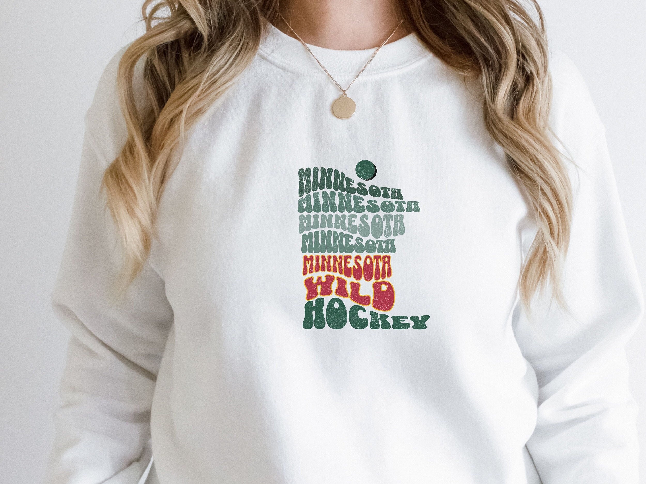 Minnesota Wild bling off the shoulder sweatshirt