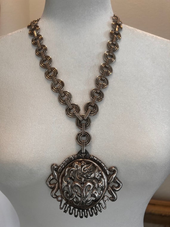 antique metal necklace