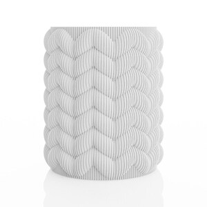 3D Printed Planter – Colorful Plant Pot in Funky or Minimal Design – Modern Indoor Planter – 6” or 7” Decorative Plant Pot White