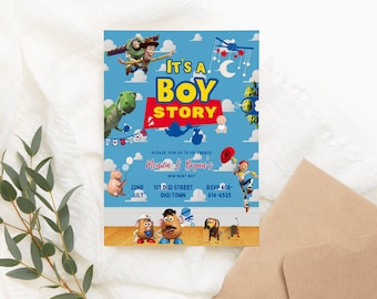 Toy Story baby shower Digital toy story invitation baby shower invites E-invite Digital invite Invite birth of boy its a boystory