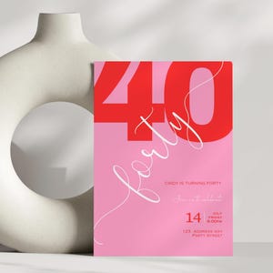 40th birthday invitation instant download editable template forty birthday party invite