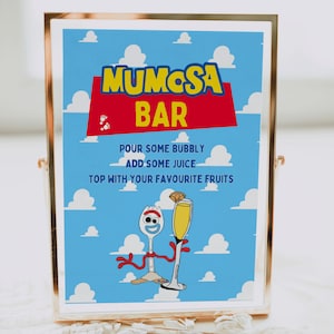 It&#39;s a boy story mimosa sign baby shower template toy story theme