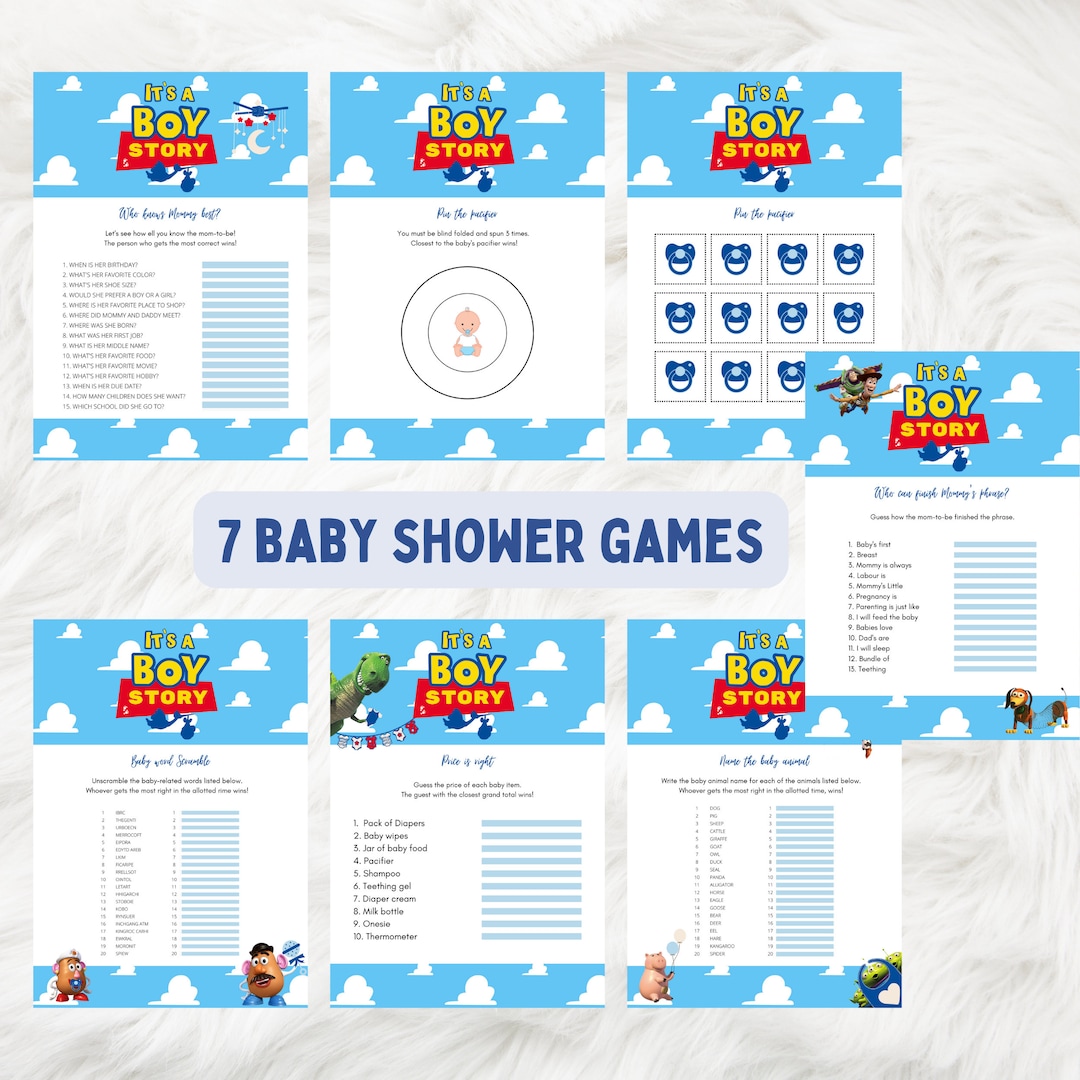 It's a Boy Story Baby Shower Games - Etsy
