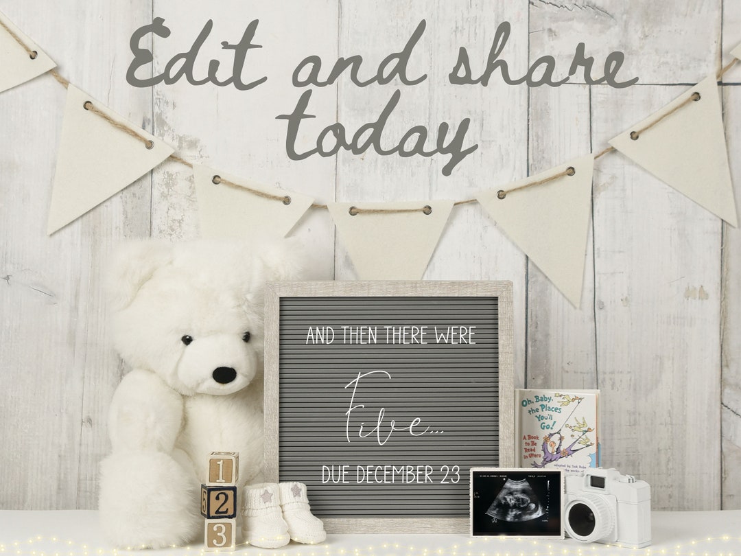 Pregnancy Announcement Letter Board Template Pregnancy Social Media
