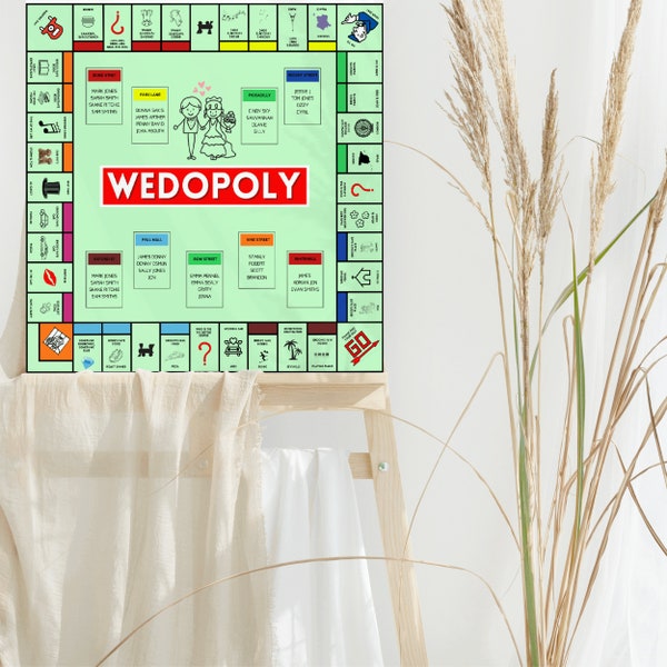 wedding board game seating plan template