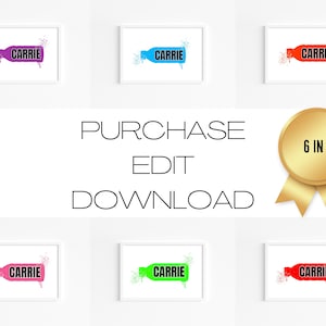 prime editable A4 wall art, digital personalised Prime bottle, download printable prime digital download edit and print instantly