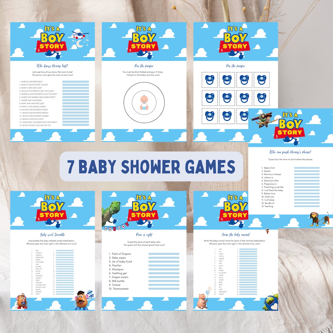 It's a Boy Story Baby Shower Games - Etsy