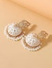 White jhumka earrings/ pakistani Indian jewellery/ white jhumka earrings with faux pearls 