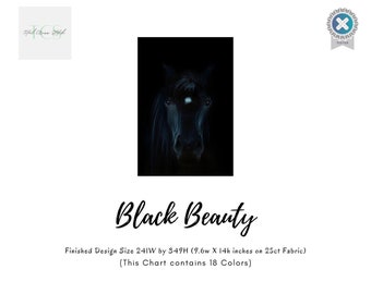 Black Beauty Cross Stitch Pattern, Pattern Keeper Compatible