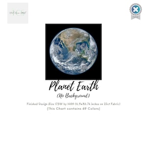 Planet Earth Cross Stitch Pattern, Pattern Keeper Compatible