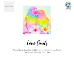 Love Birds Cross Stitch Pattern, Pattern Keeper Compatible