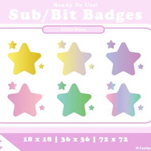 Stars Twitch Sub | Bit Badges | Badges for Streamers
