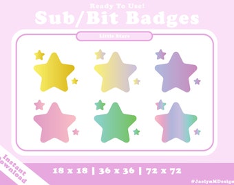 Stars Twitch Sub | Bit Badges | Badges for Streamers
