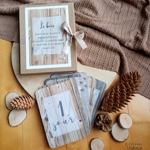 Cartes étapes bébé Le bois