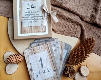 Cartes étapes bébé Le bois
